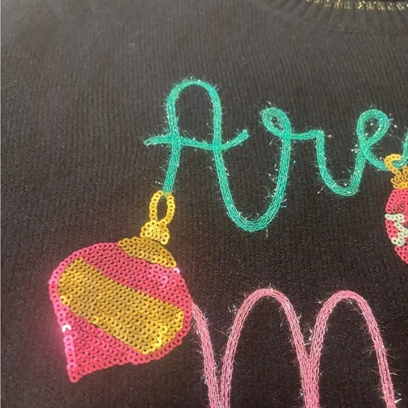 Torrid Black Sweater with Festive Embroidery Christmas Sweater - Picture 4 of 8